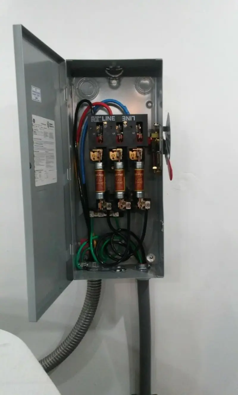 Three-phase disconnect switch installed for Electrical Wiring & Rewiring in Smithfield